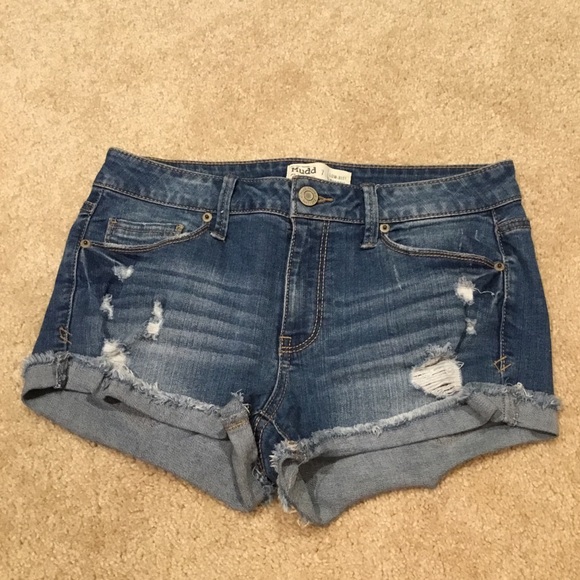 Mudd Flx Stretch Low Rise Denim Shorts - Picture 3 of 7